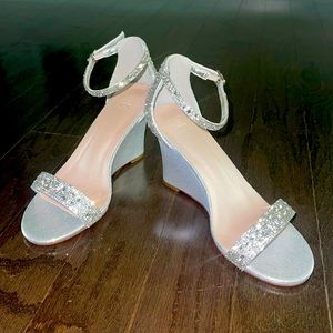 COPY - Silver rhinestone wedge